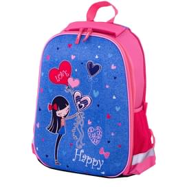 Brauberg мектеп сөмкесі, Happy Girl, анатомиялық арқауымен, Қызғылт (BRAUBERG-229938) фото