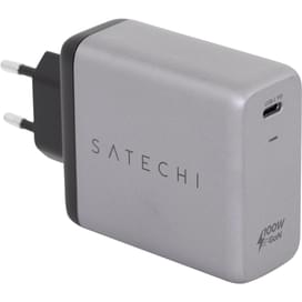 Сетевое зарядное устройство USB-C, Satechi Compact Charger 100W, GaN, Space Grey (ST-UC100WSM-EU) фото