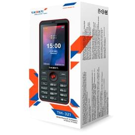Texet Ұялы телефоны GSM TM-321 BLX-D-3-0-0 Black/Red фото