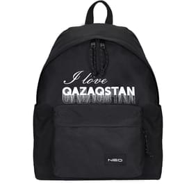 NEO Күнделікті қолданатын рюкзагі NEB-063, Black, I Love QZ v2 (NEB-063BP2) фото