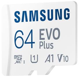 MicroSD 64GB Samsung Evo+ Жады картасы, UHS-I 130MB/s, Class 10 + SD Adapter (MB-MC64KA/RU) фото