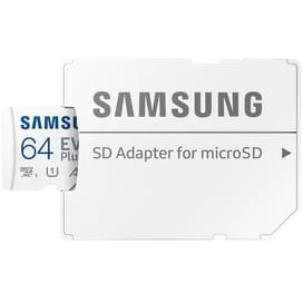 Карта памяти MicroSD 64GB Samsung Evo+, UHS-I 130MB/s, Class 10 + SD Adapter (MB-MC64KA/RU) фото