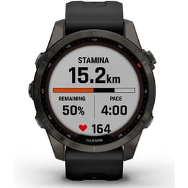 Смарт-часы Garmin Fenix 7S Sapphire Solar, Carbon Gray DLC Titanium with Black Band фото