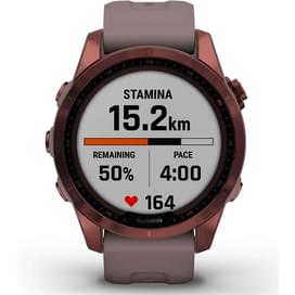 Смарт-часы Garmin Fenix 7S Sapphire Solar, Dark Bronze Titanium with Shale Gray Band фото