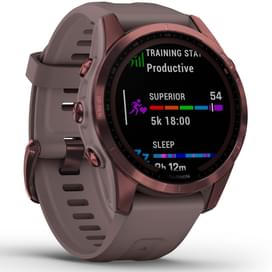Смарт-часы Garmin Fenix 7S Sapphire Solar, Dark Bronze Titanium with Shale Gray Band фото