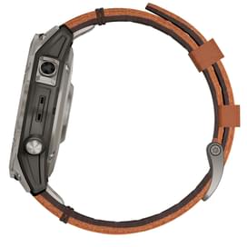 Смарт-часы Garmin Fenix 7 Sapphire Solar, Titanium with Chestnut Leather Band (010-02540-31) фото