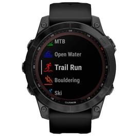 Смарт-часы Garmin Fenix 7 Sapphire Solar, Black DLC Titanium with Black Band (010-02540-35) фото