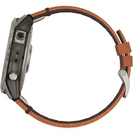 Смарт-часы Garmin Fenix 7X Sapphire Solar, Titanium with Chestnut Leather Band (010-02541-19) фото