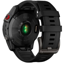Смарт-часы Garmin EPIX gen 2, Sapphire, Black/Gray DLC Titanium with Silicone band (010-02582-11) фото