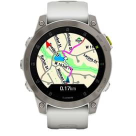 Смарт-часы Garmin EPIX gen 2, Sapphire, Carrera White/Titanium with Silicone Band (010-02582-21) фото