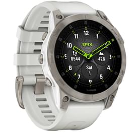 Смарт-часы Garmin EPIX gen 2, Sapphire, Carrera White/Titanium with Silicone Band (010-02582-21) фото
