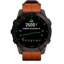 Смарт-часы Garmin EPIX gen 2, Sapphire, Black/Gray DLC Titanium with Chestnut (010-02582-30) фото