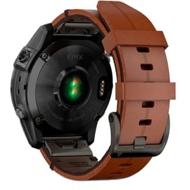 Смарт-часы Garmin EPIX gen 2, Sapphire, Black/Gray DLC Titanium with Chestnut (010-02582-30) фото