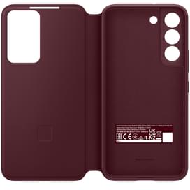 Samsung Galaxy S22 Smart Clear View Cover, Burgundy (EF-ZS901CEEGRU) арналған тысқабы фото