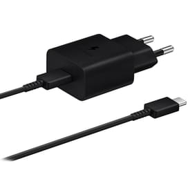 Адаптер питания Samsung, 1*Type-C 15Вт+Cable, Black (EP-T1510XBEGRU) фото