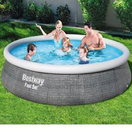 Үрлемелі бассейн BESTWAY 396 х 84 см, 7340 л, сүзгі-сорғымен (557376 BESTWAY) фото