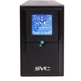 SVC ҮҚК, 650VA/390W, AVR:165-275В, 2Schuko, LCD, Black (V-650-L-LCD) фото
