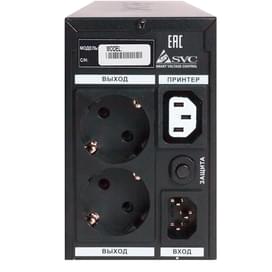 SVC ҮҚК, 650VA/390W, AVR:165-275В, 2Schuko, LCD, Black (V-650-L-LCD) фото