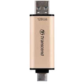 USB Флешка 128GB Transcend JetFlash 930C Type-A/Type-C 3.2 Gen 1 (3.1) Gold Металл (TS128GJF930C) фото