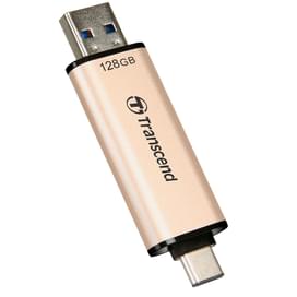 USB Флешка 128GB Transcend JetFlash 930C Type-A/Type-C 3.2 Gen 1 (3.1) Gold Металл (TS128GJF930C) фото