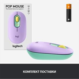 Сымсыз тінтуір USB/BT Logitech POP Mouse, Mint (910-006547) фото
