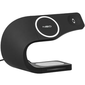 Беспроводное зарядное устройство NEO, 3 in 1, Magnetic Wireless Charge, Black (NEO-T3WC-IPBK) фото