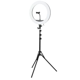 Кольцевая лампа Neo-18 RGB форма треноги, touch screen, 55W (HQ-18 RGB Tripod) фото