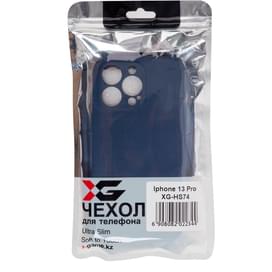 Чехол для Iphone 13 Pro, X-Game, Силиконовый, Тёмно-синий (XG-HS74) фото