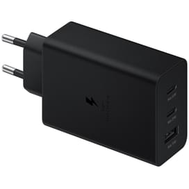 Адаптер питания Samsung, 2*USB-C, 1*USB-A 65Вт, Черный (EP-T6530NBEGRU) фото