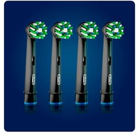 Насадки Oral-B Cross Action CleanMaximiser Black для электрической зубной щетки, 4 шт., для тщательного удаления налета фото