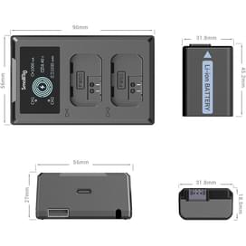 SmallRig 3818 Sony NP-FW50 қуаттау құрылғы мен екi аккумуляторы фото