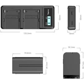 SmallRig 3823 Sony NP-F970 қуаттау құрылғы мен екi аккумуляторы фото
