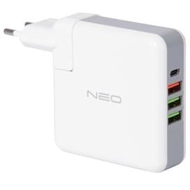 Адаптер питания Neo 3*USB, 1*USB Type-C 3A, 61W (PD), White (AC-61W-PD-WH) фото
