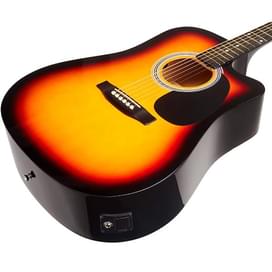 SQUIER SA-105CE Dreadnought Sunburst Электрлі акустикалық гитарасы W/Fishman Preamp фото