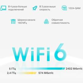Домашняя Mesh Wi-Fi система, TP-Link Deco X50 Dual Band, Wi-Fi 6, до 3000 Mbps (Deco X50) фото