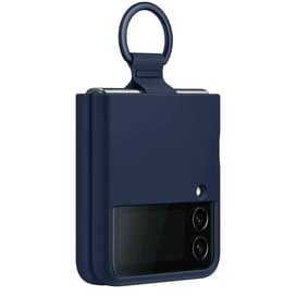 Чехол для Samsung Galaxy Z FLip4 Silicone Cover with Ring, Navy (EF-PF721TNEGRU) фото