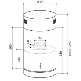Вытяжка LEX TUBO ISOLA 350 INOX фото