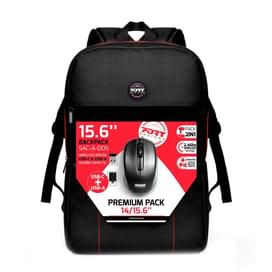 15" PORT Designs Ноутбукқа арналған рюкзагі, Premium, Black + Mouse (501901) фото