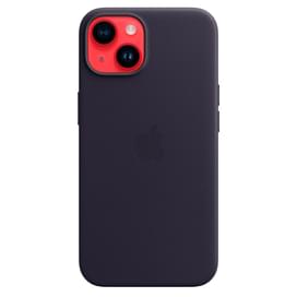 Чехол для iPhone 14, Leather Case with MagSafe, Ink (MPP63ZM/A) фото