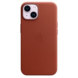 iPhone 14, Leather Case with MagSafe, Umber (MPP73ZM/A) арналған тысқабы фото