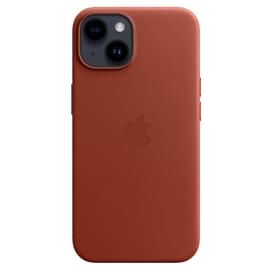iPhone 14, Leather Case with MagSafe, Umber (MPP73ZM/A) арналған тысқабы фото