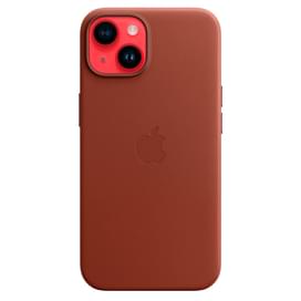 iPhone 14, Leather Case with MagSafe, Umber (MPP73ZM/A) арналған тысқабы фото