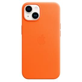 Чехол для iPhone 14, Leather Case with MagSafe, Orange (MPP83ZM/A) фото