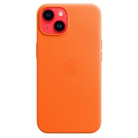 Чехол для iPhone 14, Leather Case with MagSafe, Orange (MPP83ZM/A) фото