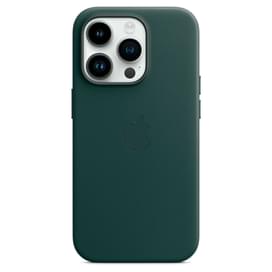 iPhone 14 Pro, Leather Case with MagSafe, Forest Green (MPPH3ZM/A) арналған тысқабы фото