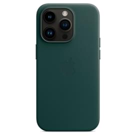 iPhone 14 Pro, Leather Case with MagSafe, Forest Green (MPPH3ZM/A) арналған тысқабы фото