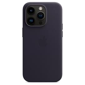 iPhone 14 Pro, Leather Case with MagSafe, Ink (MPPJ3ZM/A) арналған тысқабы фото