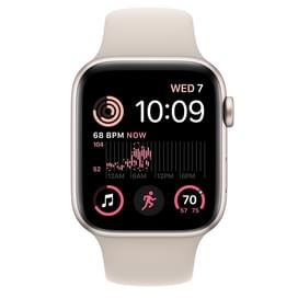 Смарт-часы Apple Watch SE 2022, 44mm Starlight Aluminium Case with Starlight Sport Band (MNJX3GK/A) фото