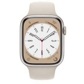 Смарт-часы Apple Watch Series 8, 45mm Starlight Aluminium Case with Starlight Sport Band (MNP23GK/A) фото