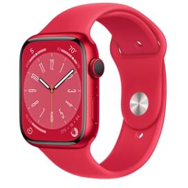 Смарт часы Apple Watch Series 8, 45mm (PRODUCT)RED Aluminium Case with Sport Band (MNP43GK/A) фото
